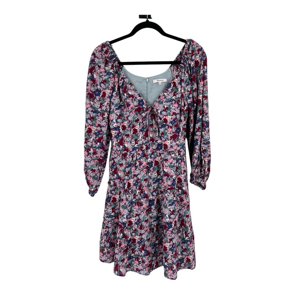Madewell dress Amalia floral tiered minidress size 4